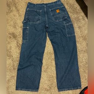 34×30 leather label carhartt carpenter jeans